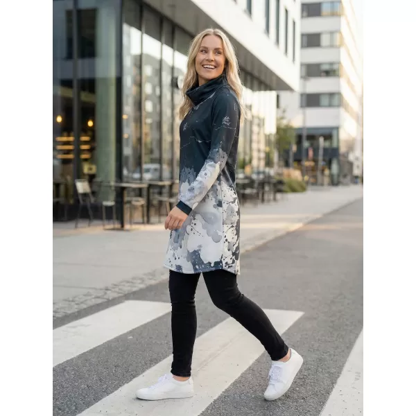  Dámska prémiová predĺžená mikina ALTISPORT VOJ/ALW089MI06 ČIERNA 