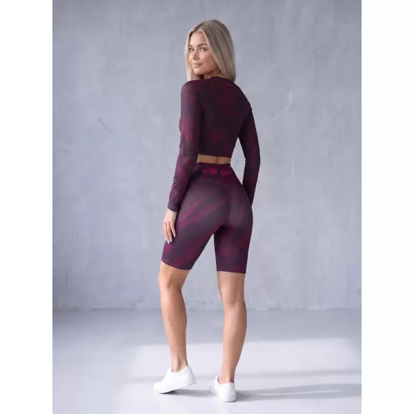  Dámske legíny nad kolená premium ALTISPORT VOJ/ALW072LEG02 VÍNOVO ČERVENÉ 