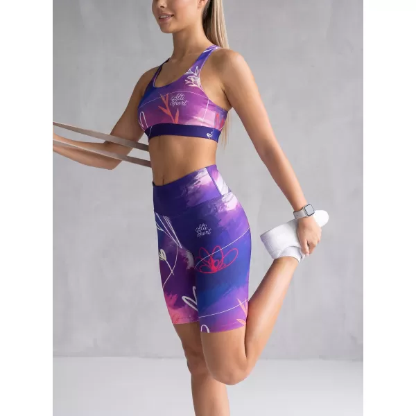  Dámske legíny nad kolená premium ALTISPORT VOJ/ALW083LEG02 FIALOVÁ 