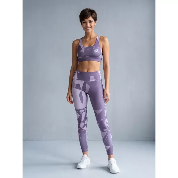  Dámske dlhé prémiové legíny ALTISPORT VOJ/ALW080LEG01 SIVOFIALOVÁ 