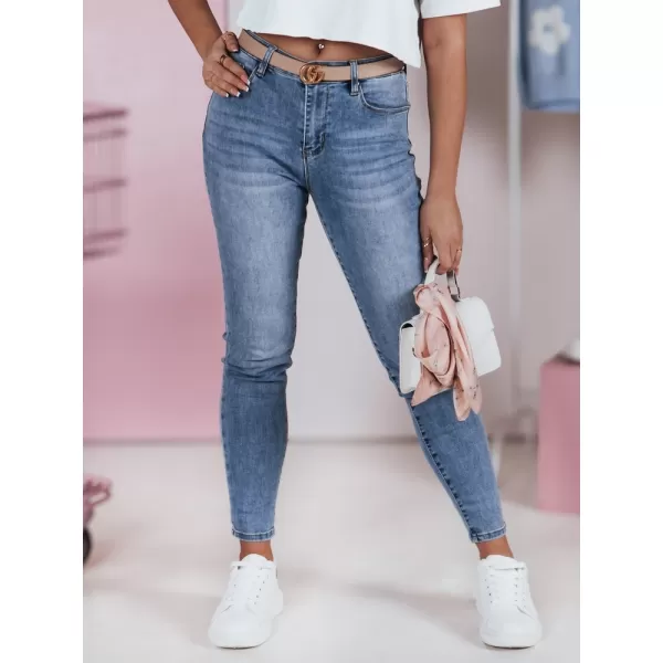  Dámske nohavice DSTREET SKINNTON UY2350 MODRÁ 