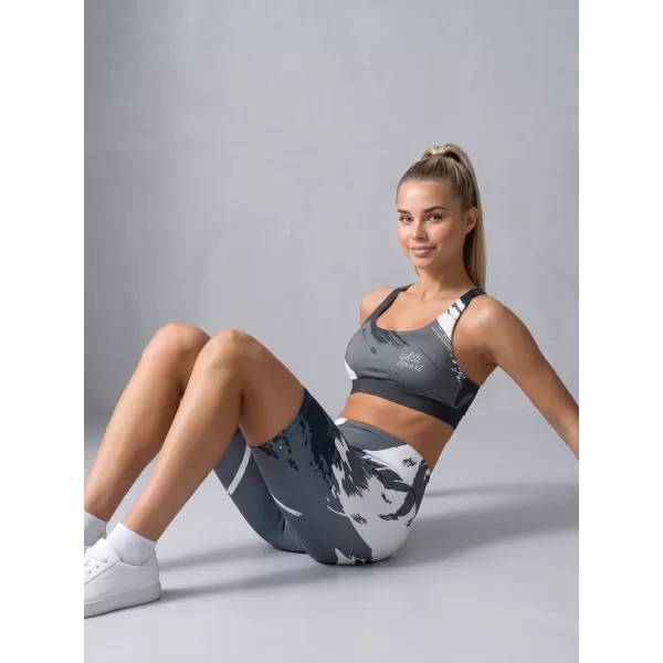 Dámske legíny nad kolená premium ALTISPORT VOJ/ALW081LEG02 ČIERNO-ŠEDÁ 