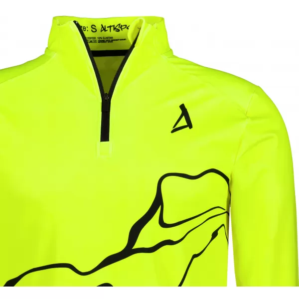 Pánska športová mikina premium plus ALTISPORT VOJ/ALM073MI04 FLUO-ŽLTÁ 