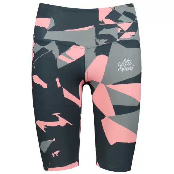  Dámske legíny nad kolená premium ALTISPORT VOJ/ALW080LEG02 ČIERNO-LOSOSOVÁ 