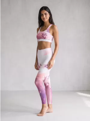 Dámske dlhé prémiové legíny ALTISPORT VOJ/ALW083LEG01 BIELA RUŽOVÁ