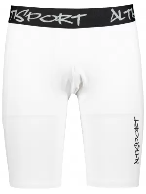 Pánske športové legíny nad kolená premium ALTISPORT VOJ/ALM000LEG02 BIELA