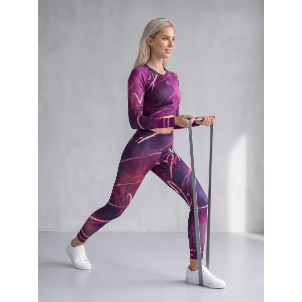  Dámske dlhé prémiové legíny ALTISPORT VOJ/ALW082LEG01 FIALOVÁ 
