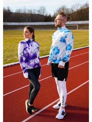 Dámska športová mikina premium plus ALTISPORT VOJ/ALW076MI04 FIALOVÁ/BIELA