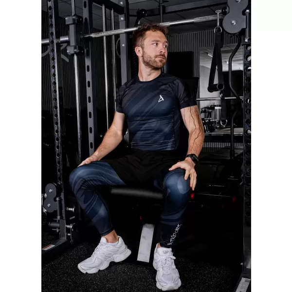  Dlhé pánske prémiové športové legíny ALTISPORT VOJ/ALM072LEG01 ČIERNA 