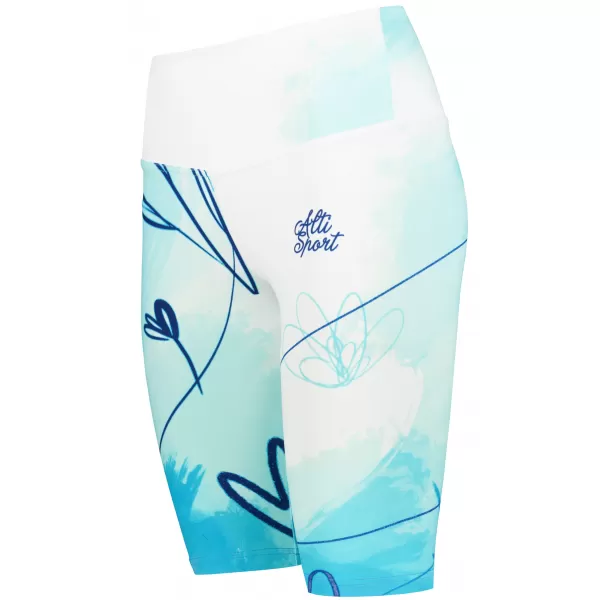  Dámske legíny nad kolená premium ALTISPORT VOJ/ALW083LEG02 BIELA MODRÁ 