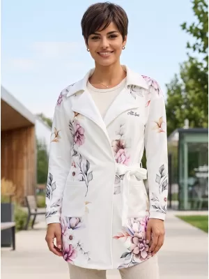 Dámske mikinové sako premium ALTISPORT VOJ/ALW087MI05 BIELA