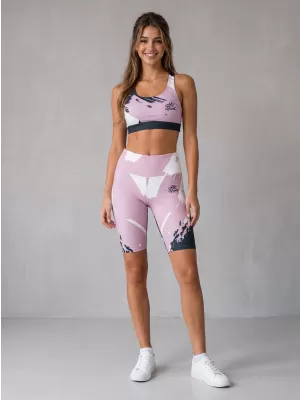 Dámske legíny nad kolená premium ALTISPORT VOJ/ALW081LEG02 RUŽOVO-ČIERNA