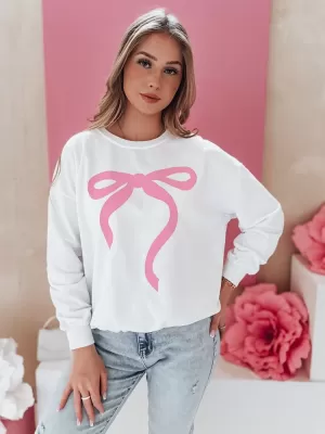 Dámska oversize mikina DSTREET SOFTTIE BY1358 BIELA
