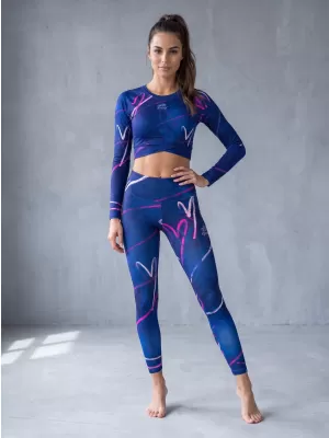 Dámske dlhé prémiové legíny ALTISPORT VOJ/ALW082LEG01 TMAVO MODRÁ