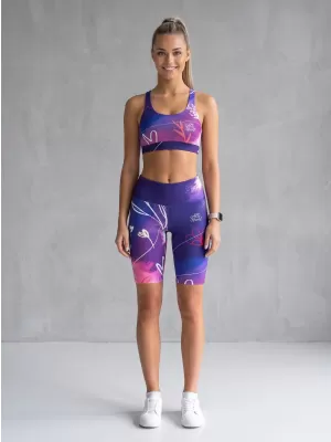 Dámske legíny nad kolená premium ALTISPORT VOJ/ALW083LEG02 FIALOVÁ