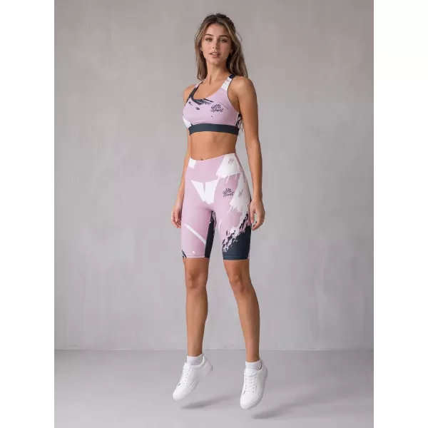  Dámske legíny nad kolená premium ALTISPORT VOJ/ALW081LEG02 RUŽOVO-ČIERNA 