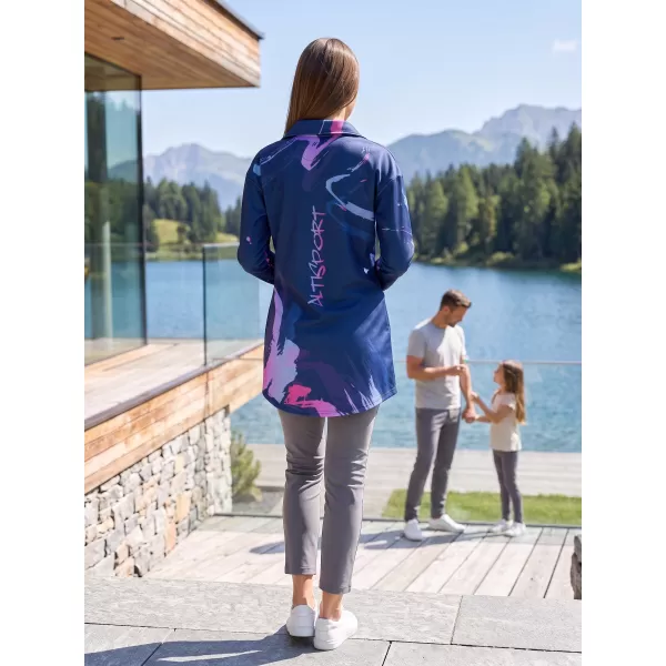 Dámska prémiová taška na mikinu ALTISPORT VOJ/ALW074MI05 MODRO-FIALOVÁ 