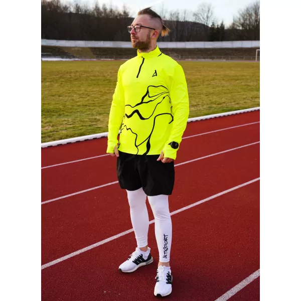  Pánska športová mikina premium plus ALTISPORT VOJ/ALM073MI04 FLUO-ŽLTÁ 