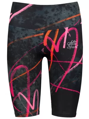 Dámske legíny nad kolená premium ALTISPORT VOJ/ALW082LEG02 ČIERNA