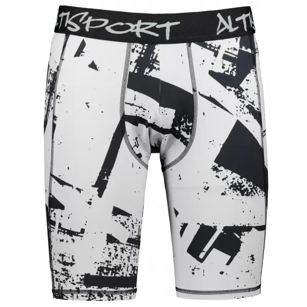  Pánske športové legíny nad kolená premium ALTISPORT VOJ/ALM079LEG02 ČIERNA ŠEDÁ 
