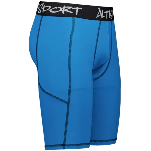 Pánske športové legíny nad kolená premium ALTISPORT VOJ/ALM000LEG02 PETROLEJ 