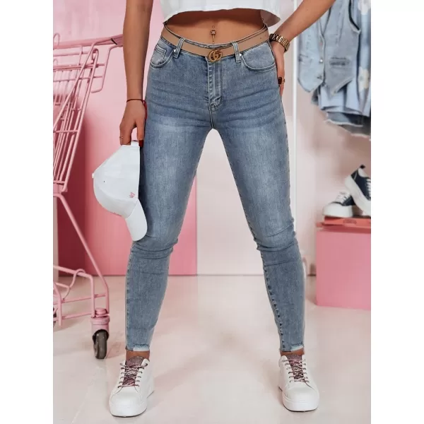  Dámske nohavice DSTREET SKINLENA UY2374 SVETLO MODRÁ 