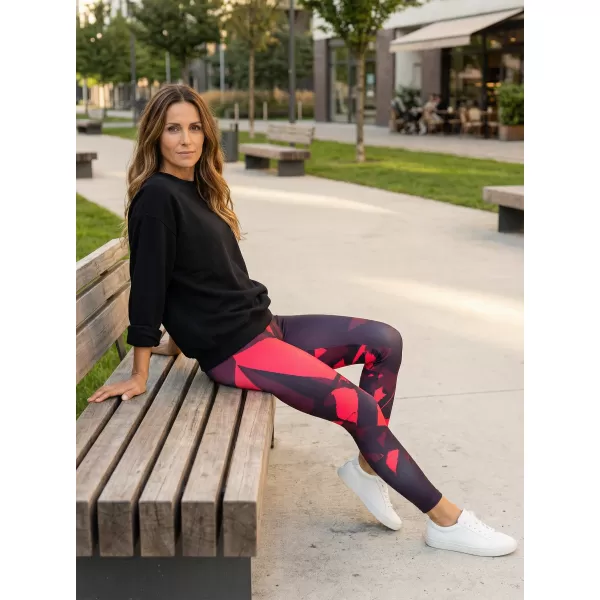  Dámske dlhé prémiové legíny ALTISPORT VOJ/ALW080LEG01 VÍNOVO ČERVENÉ 