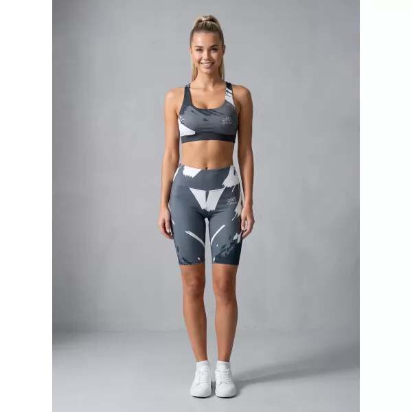  Dámske legíny nad kolená premium ALTISPORT VOJ/ALW081LEG02 ČIERNO-ŠEDÁ 