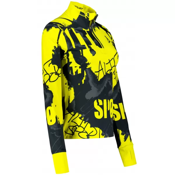  Dámska športová mikina premium plus ALTISPORT VOJ/ALW076MI04 FLUO-ŽLTÁ 