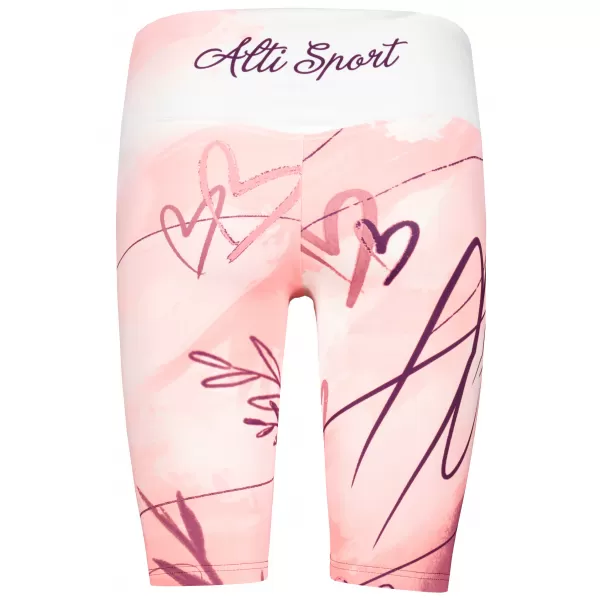  Dámske legíny nad kolená premium ALTISPORT VOJ/ALW083LEG02 BIELA RUŽOVÁ 