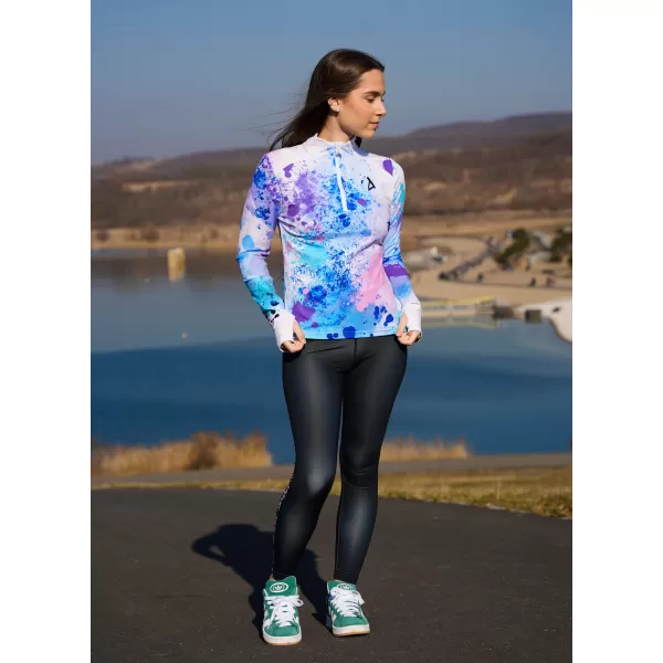  Dámska športová mikina premium plus ALTISPORT VOJ/ALW055MI04 FIALOVÁ/MODRÁ 