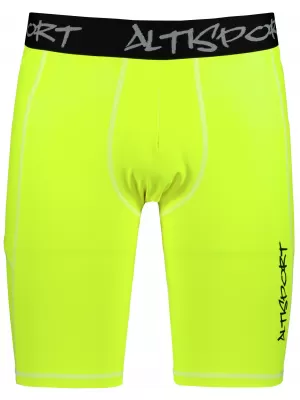 Pánske športové legíny nad kolená premium ALTISPORT VOJ/ALM000LEG02 FLUO-ŽLTÁ