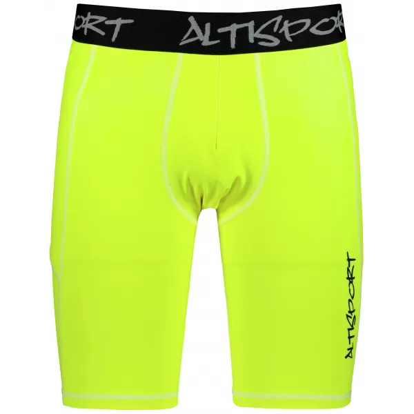  Pánske športové legíny nad kolená premium ALTISPORT VOJ/ALM000LEG02 FLUO-ŽLTÁ 