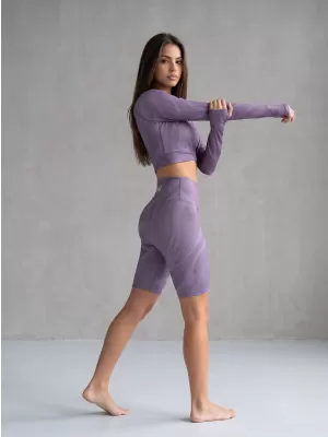 Dámske legíny nad kolená premium ALTISPORT VOJ/ALW072LEG02 FIALOVÁ