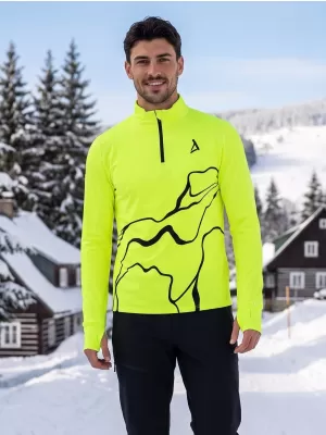 Pánska športová mikina premium plus ALTISPORT VOJ/ALM073MI04 FLUO-ŽLTÁ