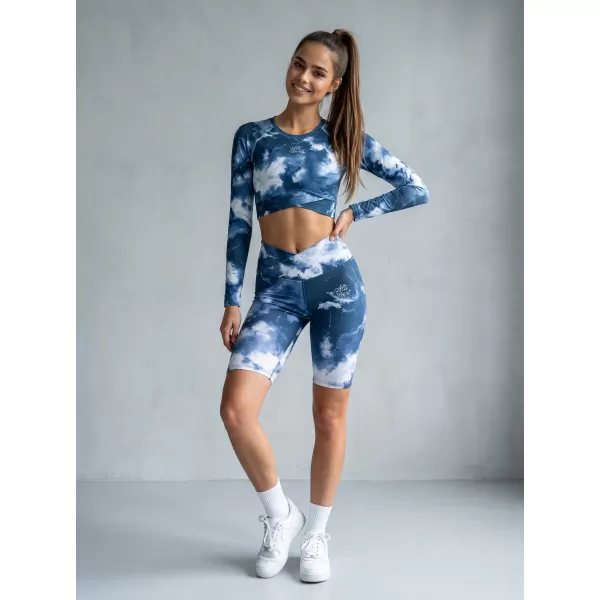  Dámske legíny nad kolená premium ALTISPORT VOJ/ALW066LEG02 TMAVO MODRÁ 