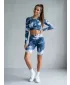 Dámske legíny nad kolená premium ALTISPORT VOJ/ALW066LEG02 TMAVO MODRÁ