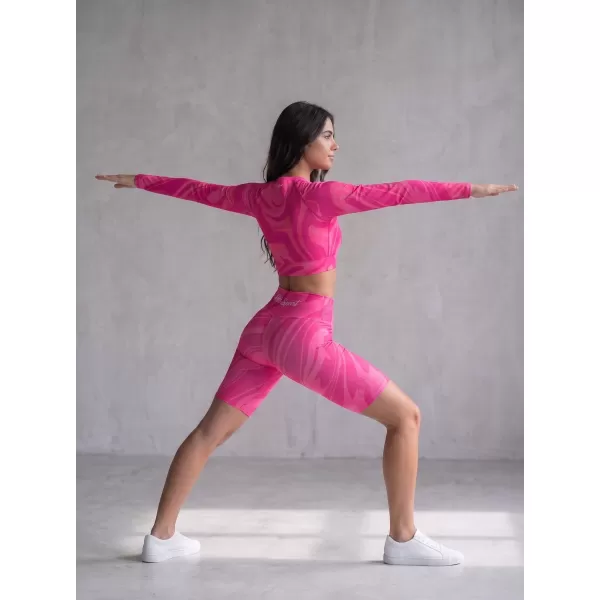  Dámske legíny nad kolená premium ALTISPORT VOJ/ALW072LEG02 HORKÁ RUŽOVÁ 