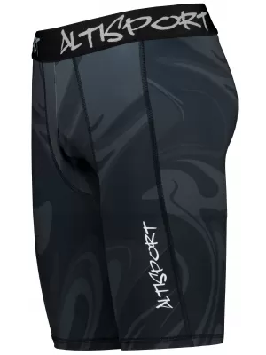 Pánske športové legíny nad kolená premium ALTISPORT VOJ/ALM072LEG02 ČIERNA