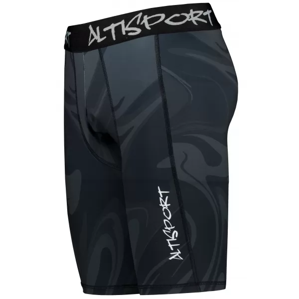  Pánske športové legíny nad kolená premium ALTISPORT VOJ/ALM072LEG02 ČIERNA 