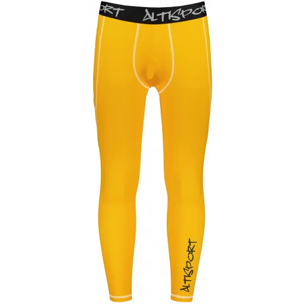  Dlhé pánske prémiové športové legíny ALTISPORT VOJ/ALM000LEG01 ORANŽOVÁ 