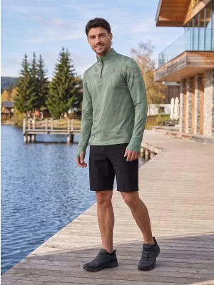Pánska športová mikina premium plus ALTISPORT VOJ/ALM072MI04 ZELENÁ
