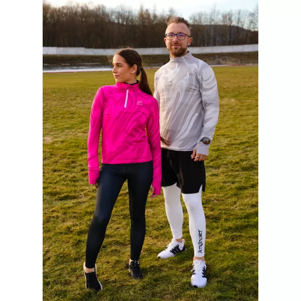  Dámska športová mikina premium plus ALTISPORT VOJ/ALW072MI04 HORKÁ RUŽOVÁ 