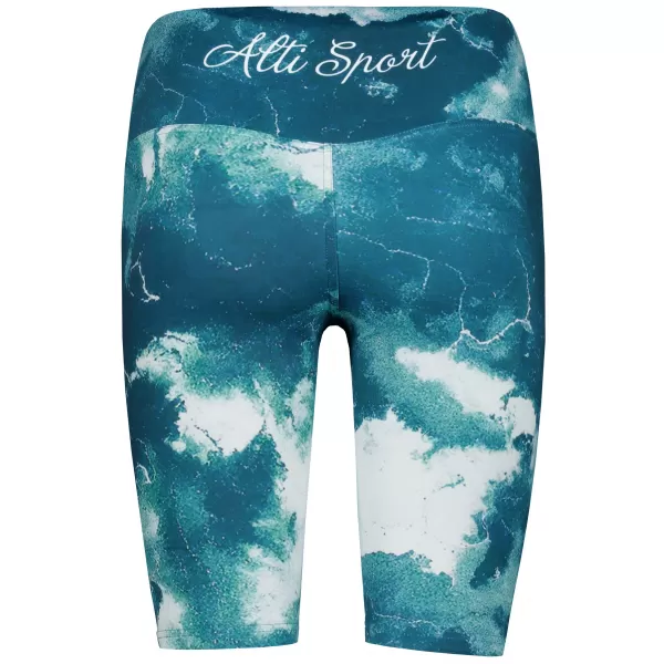  Dámske legíny nad kolená premium ALTISPORT VOJ/ALW066LEG02 ZELENOMODRÁ 
