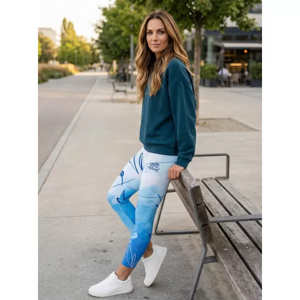  Dámske dlhé prémiové legíny ALTISPORT VOJ/ALW083LEG01 BIELA MODRÁ 