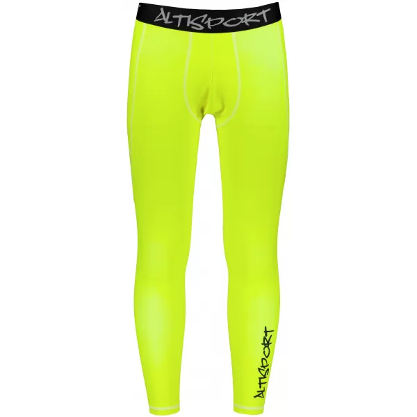  Dlhé pánske prémiové športové legíny ALTISPORT VOJ/ALM000LEG01 FLUO-ŽLTÁ 
