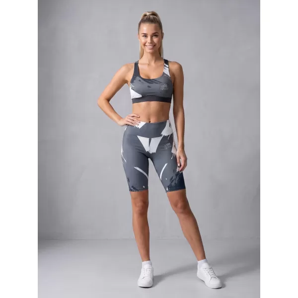  Dámske legíny nad kolená premium ALTISPORT VOJ/ALW081LEG02 ČIERNO-ŠEDÁ 