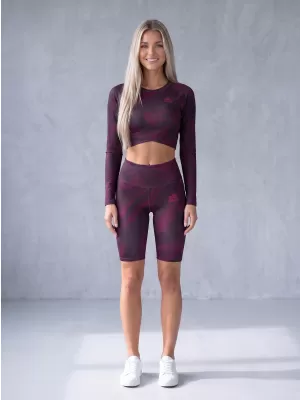 Dámske legíny nad kolená premium ALTISPORT VOJ/ALW072LEG02 VÍNOVO ČERVENÉ