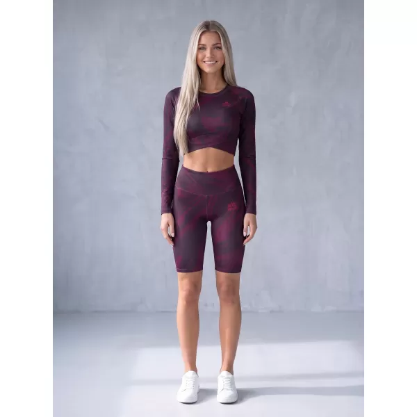  Dámske legíny nad kolená premium ALTISPORT VOJ/ALW072LEG02 VÍNOVO ČERVENÉ 