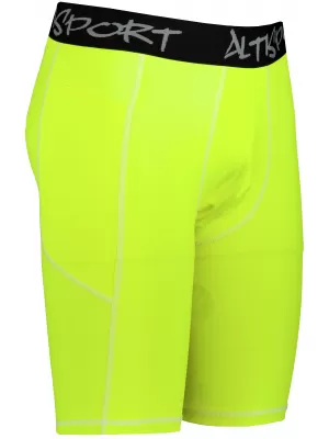 Pánske športové legíny nad kolená premium ALTISPORT VOJ/ALM000LEG02 FLUO-ŽLTÁ